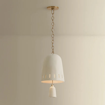 Hudson Valley Omi 1 Light 17" Pendant, Patina Brass/Ivory Crackle