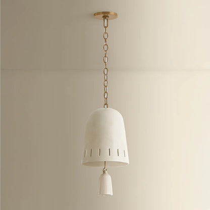 Hudson Valley Omi 1 Light 17" Pendant, Patina Brass/Ivory Crackle