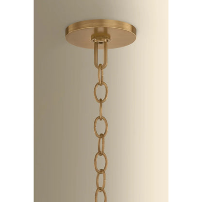 Hudson Valley Omi 1 Light Pendant, Patina Brass/Ivory Crackle