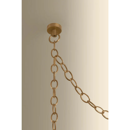 Hudson Valley Omi 3 Light Chandelier, Patina Brass/Ivory Crackle
