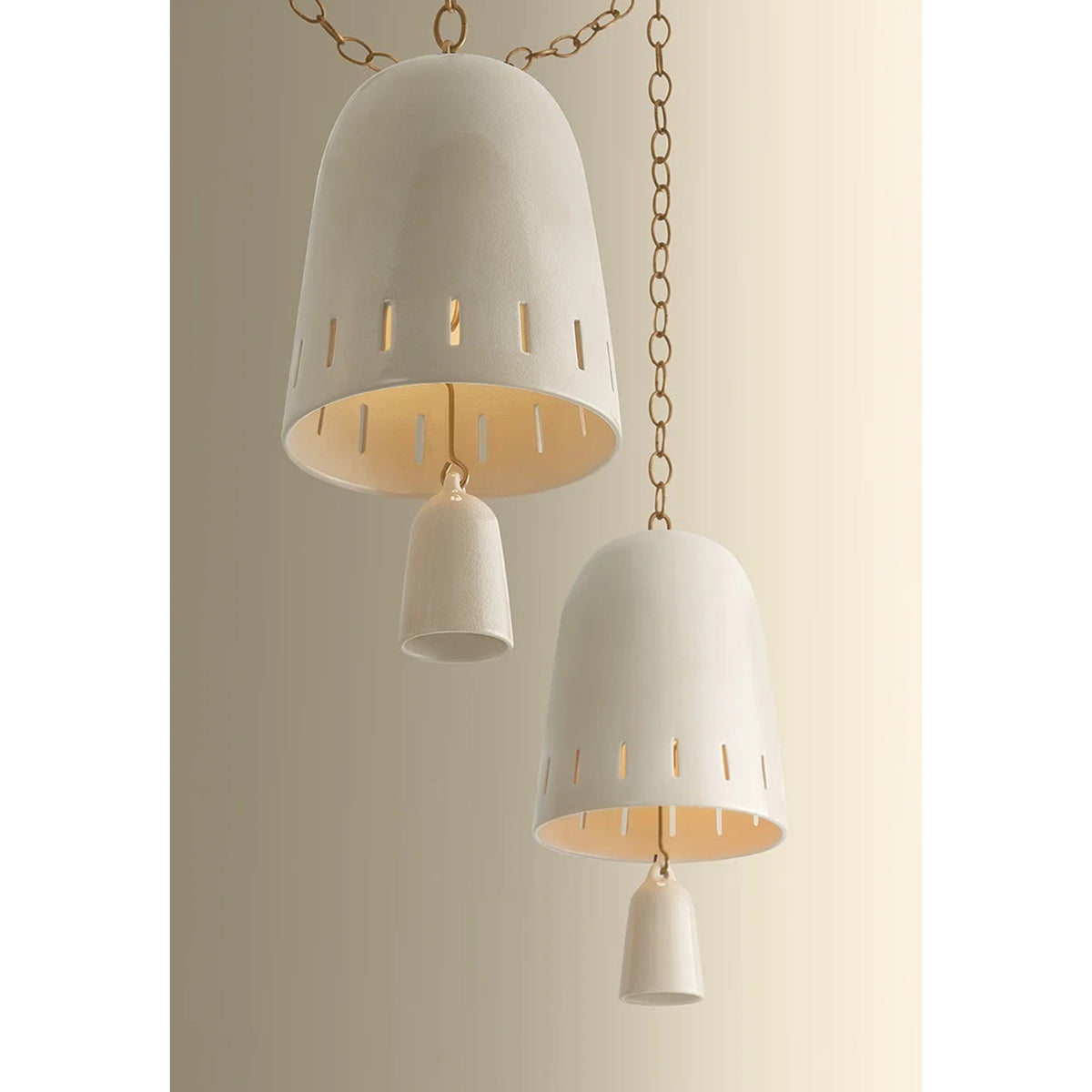 Hudson Valley Omi 5 Light Chandelier, Patina Brass/Ivory Crackle
