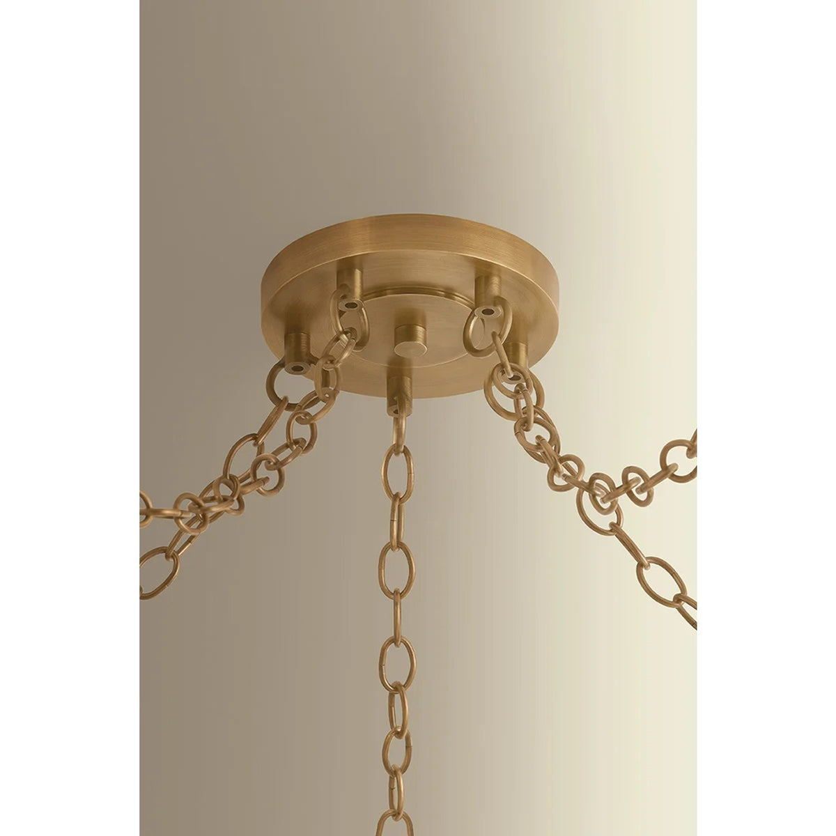 Hudson Valley Omi 5 Light Chandelier, Patina Brass/Ivory Crackle