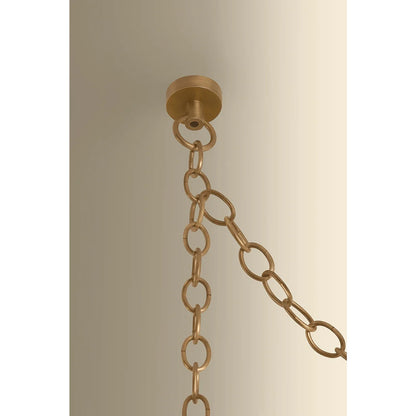 Hudson Valley Omi 5 Light Chandelier, Patina Brass/Ivory Crackle