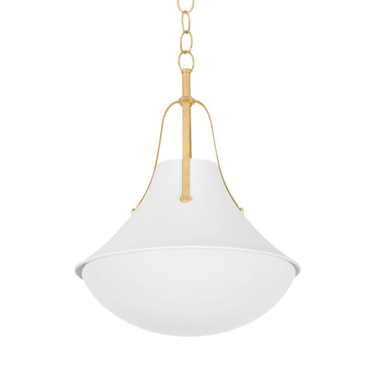 Hudson Valley Coventry 1Lt 20" Pendant, Gold/White Plaster/Opal - 4520-VGL-WP