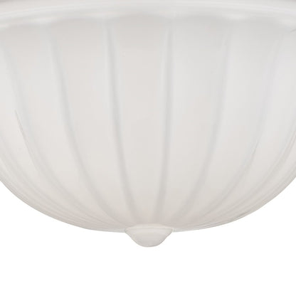 Hudson Valley Dutchess 1 Light Flush Mount, Polished Nickel/White