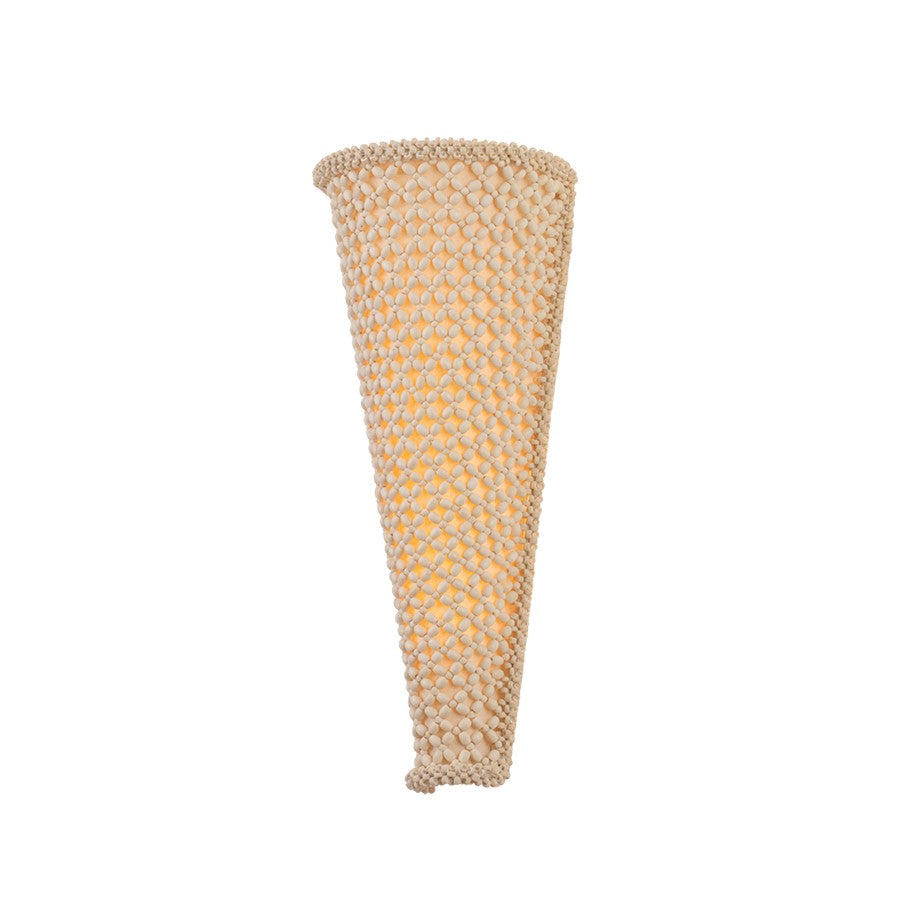 Hudson Valley West Park 1 Light Wall Sconce, Soft White/Coco Beads - 5141-SWH