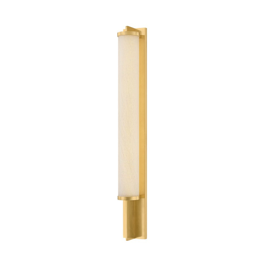 Hudson Valley Northfield 1Lt Wall Sconce, Aged Brass/Matte Cloud - 5151-AGB