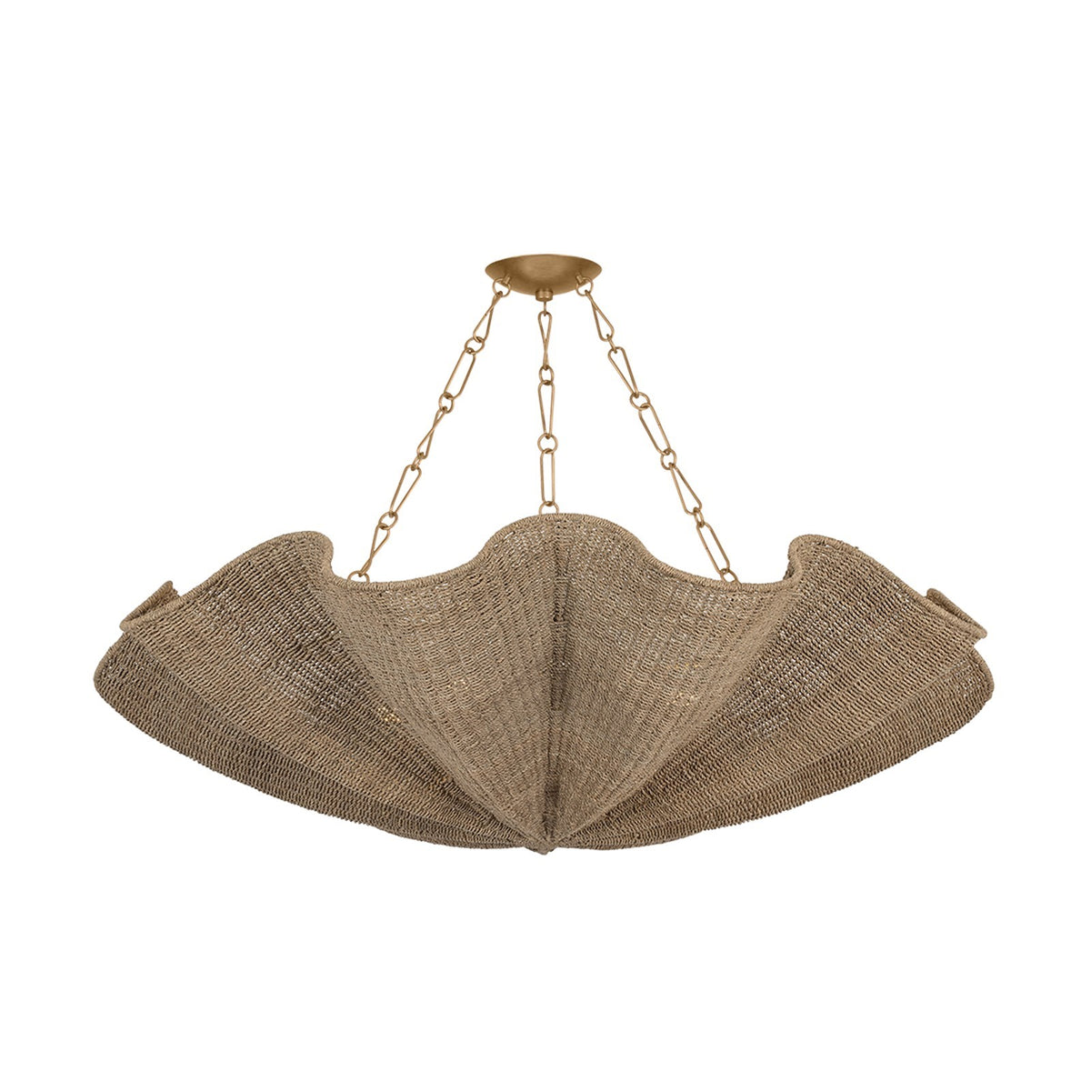 Hudson Valley Bardonia 12-Light Chandelier | Traditional Patina Gold Leaf and Lampakanay Woven Shade | Dining Room & Foyer | Model 5160-PGL