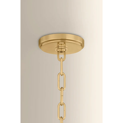 Hudson Valley Southfields 1Lt 10" Pendant, Brass/Rattan Weave