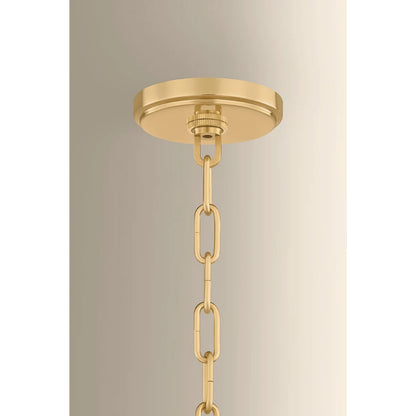 Hudson Valley Southfields 1Lt 16" Pendant, Brass/Rattan Weave