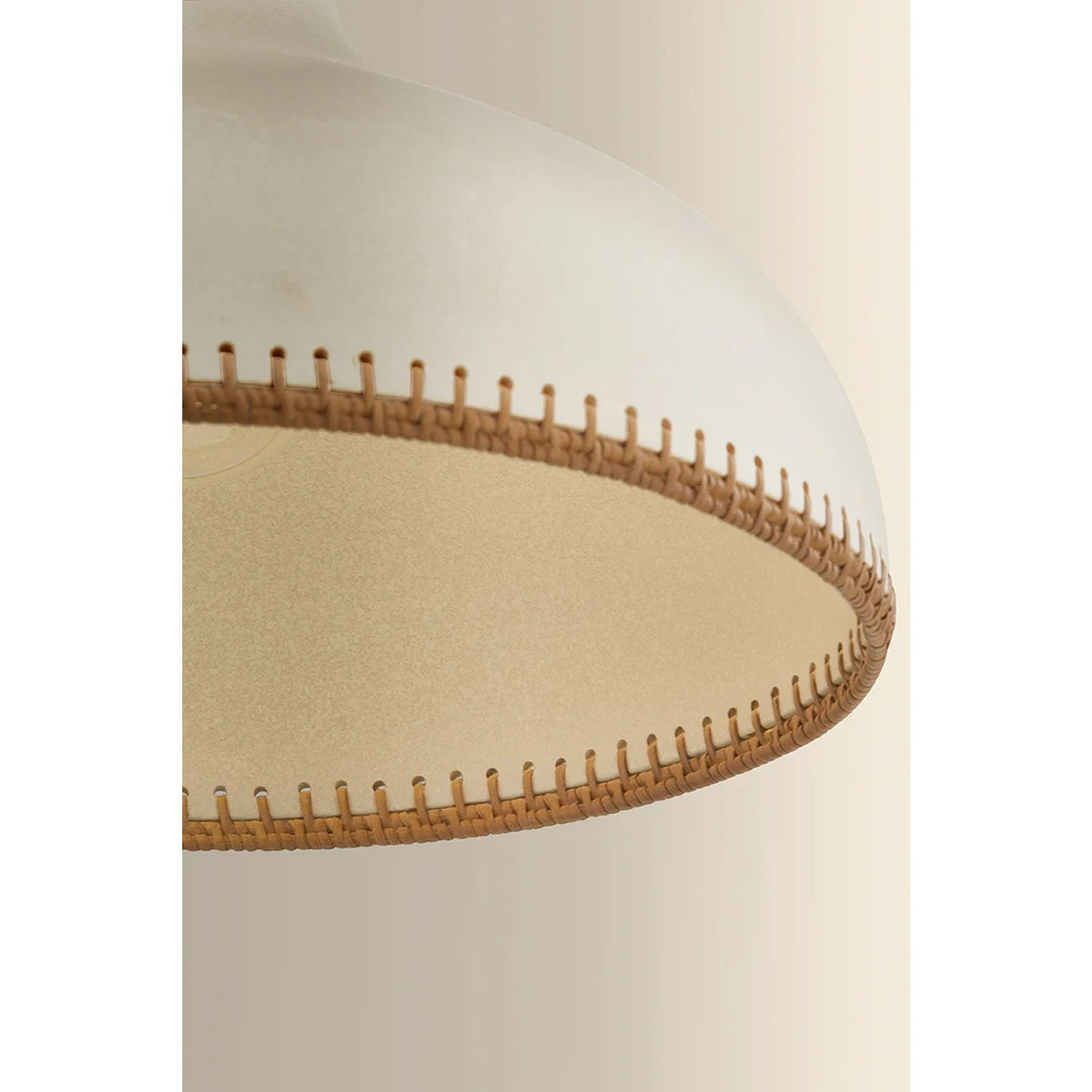 Hudson Valley Southfields 1Lt 13" Pendant, Brass/Rattan Weave