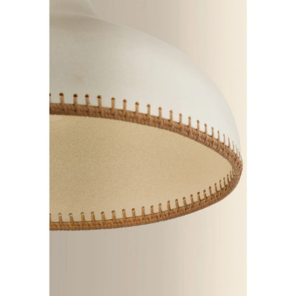Hudson Valley Southfields 1Lt 13" Pendant, Brass/Rattan Weave