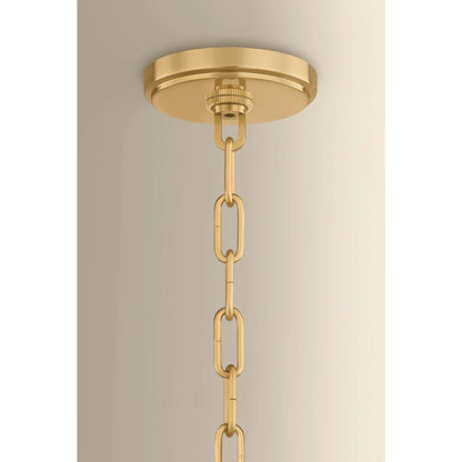 Hudson Valley Southfields 1Lt 13" Pendant, Brass/Rattan Weave