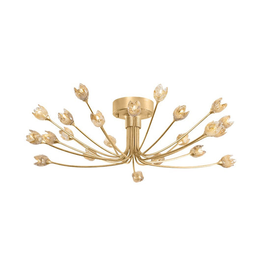 Hudson Valley Falkirk 22 Light Semi Flush, Vintage Gold Leaf/Piastre - 5422-VGL