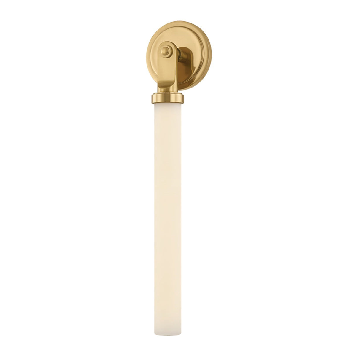 Hudson Valley Richmond Hill 21in 1-Light Vanity Light | Contemporary Aged Brass and Opal Glass | Bathroom | 4.75 x 21 in | Model 5751-AGB