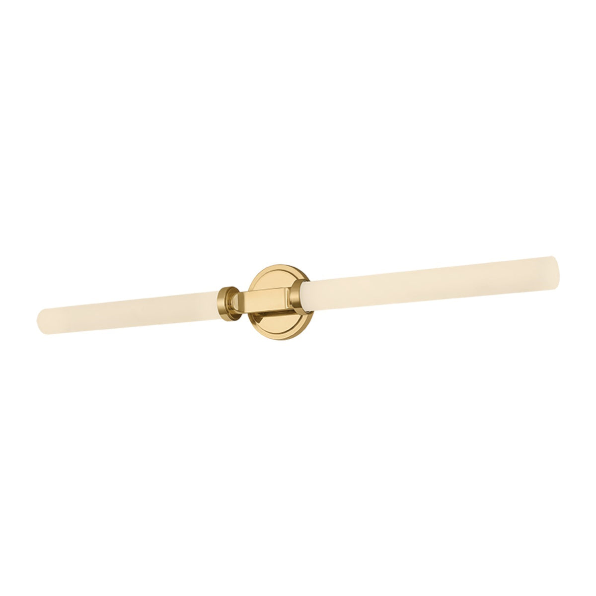 Hudson Valley Richmond Hill 36in 2-Light LED Bath Vanity Light | Contemporary Aged Brass and Opal Matte Glass | Bathroom Vanity | Model 5752-AGB