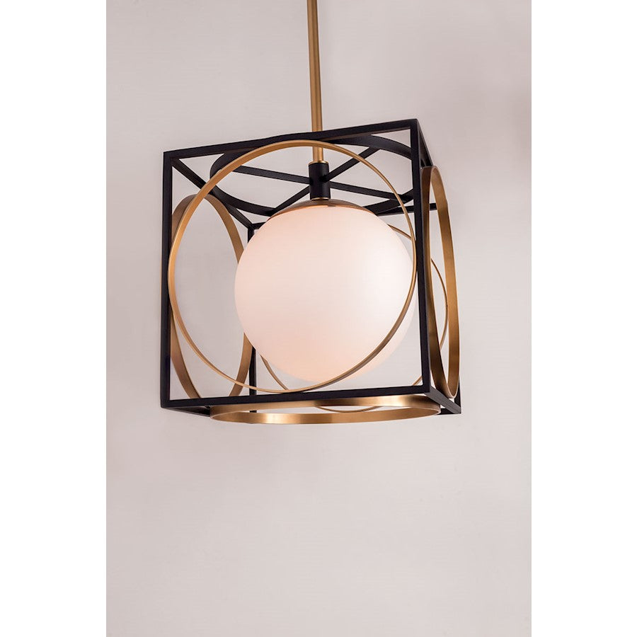 1 Light 19" Pendant, Brass