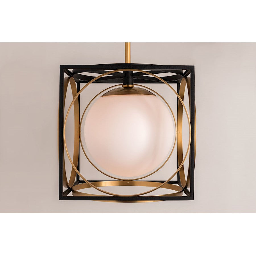 1 Light 19" Pendant, Brass