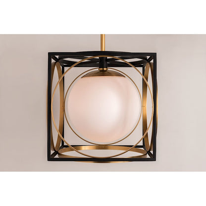 1 Light 19" Pendant, Brass