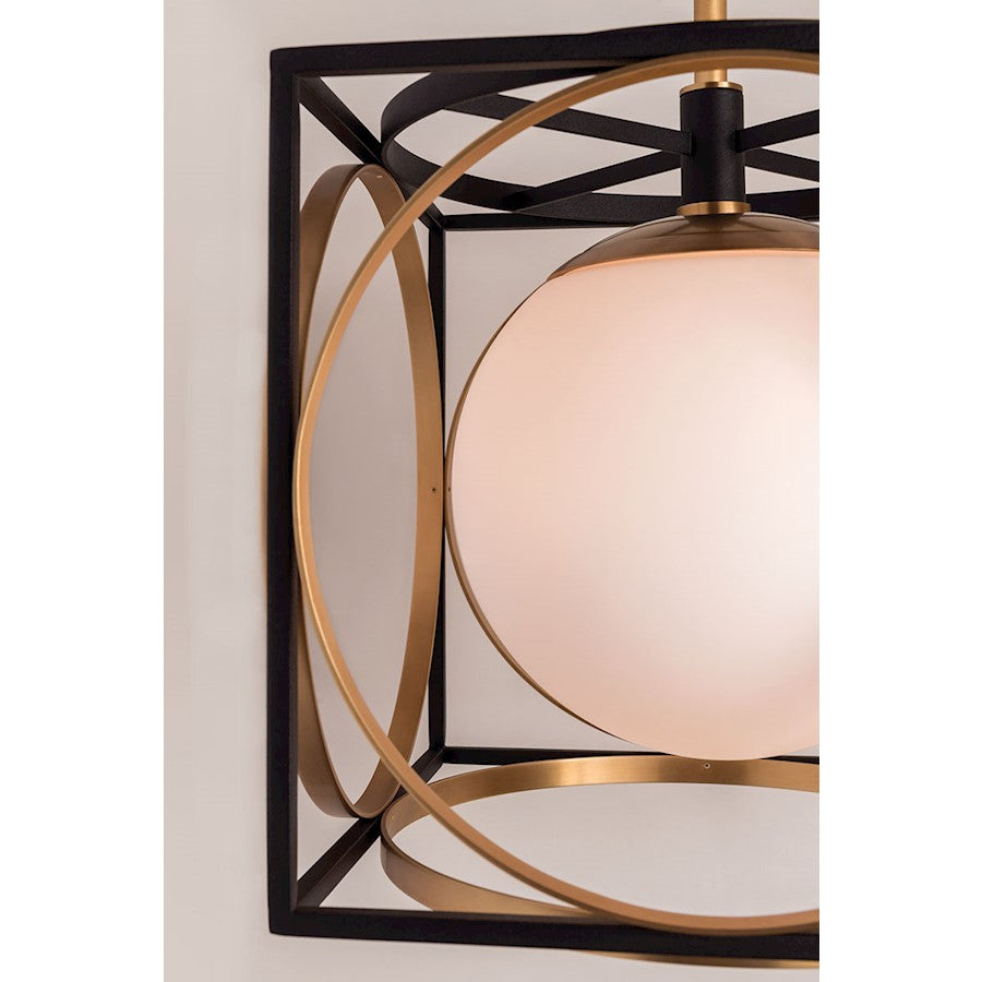 1 Light 19" Pendant, Brass