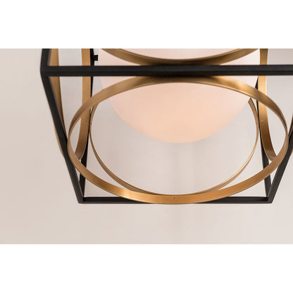 1 Light 19" Pendant, Brass