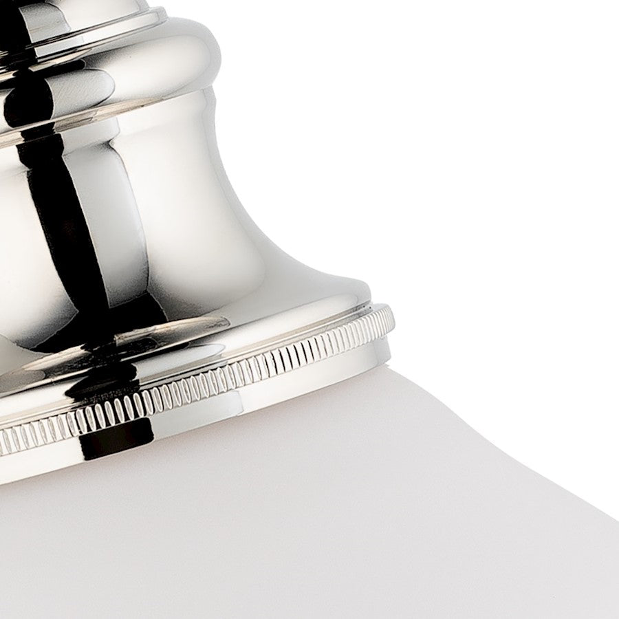 Bathroom Wall Sconce, Polished Nickel