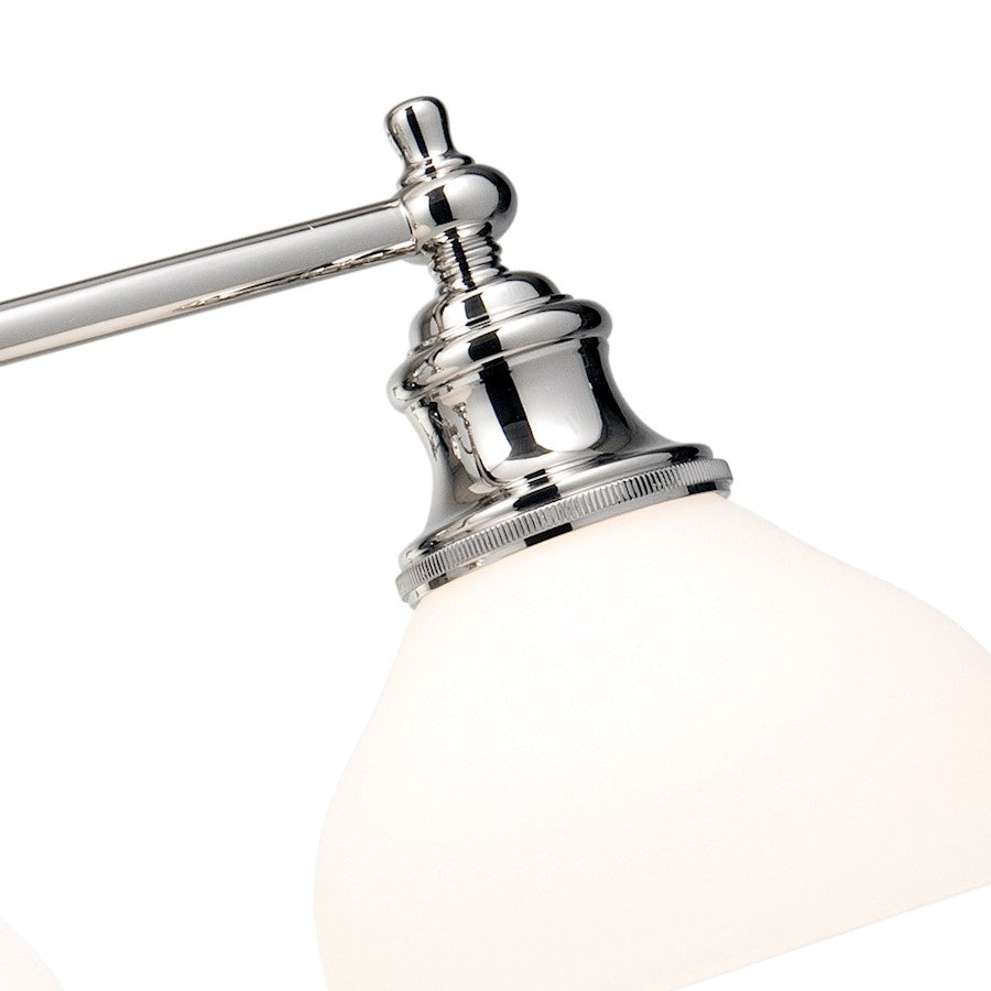 Bathroom Wall Sconce, Polished Nickel