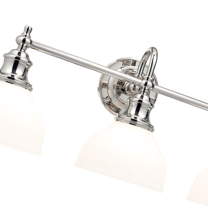 Bathroom Wall Sconce, Polished Nickel