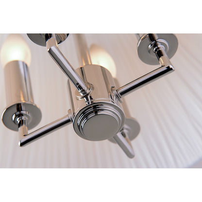 4 Light Pendant, Polished Nickel
