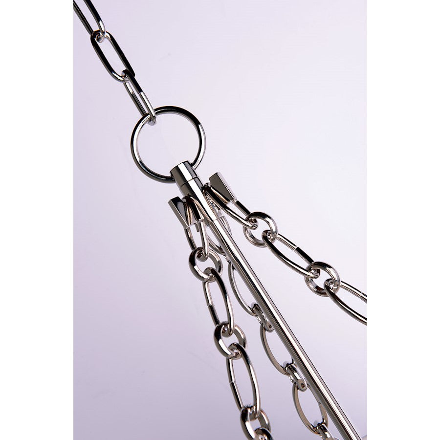 4 Light Pendant, Polished Nickel