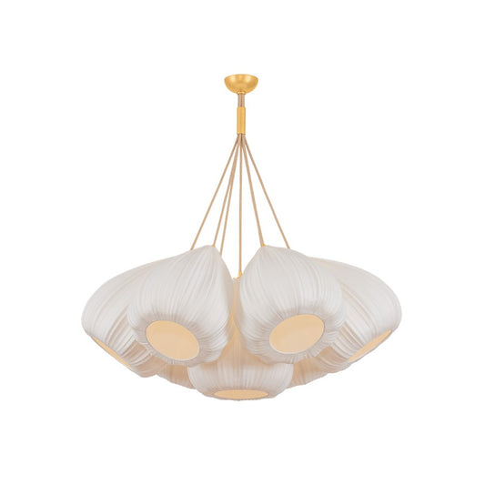 Hudson Valley Livonia 7Lt 40" Chandelier, Gold Leaf/Handmade Paper - 6540-VGL