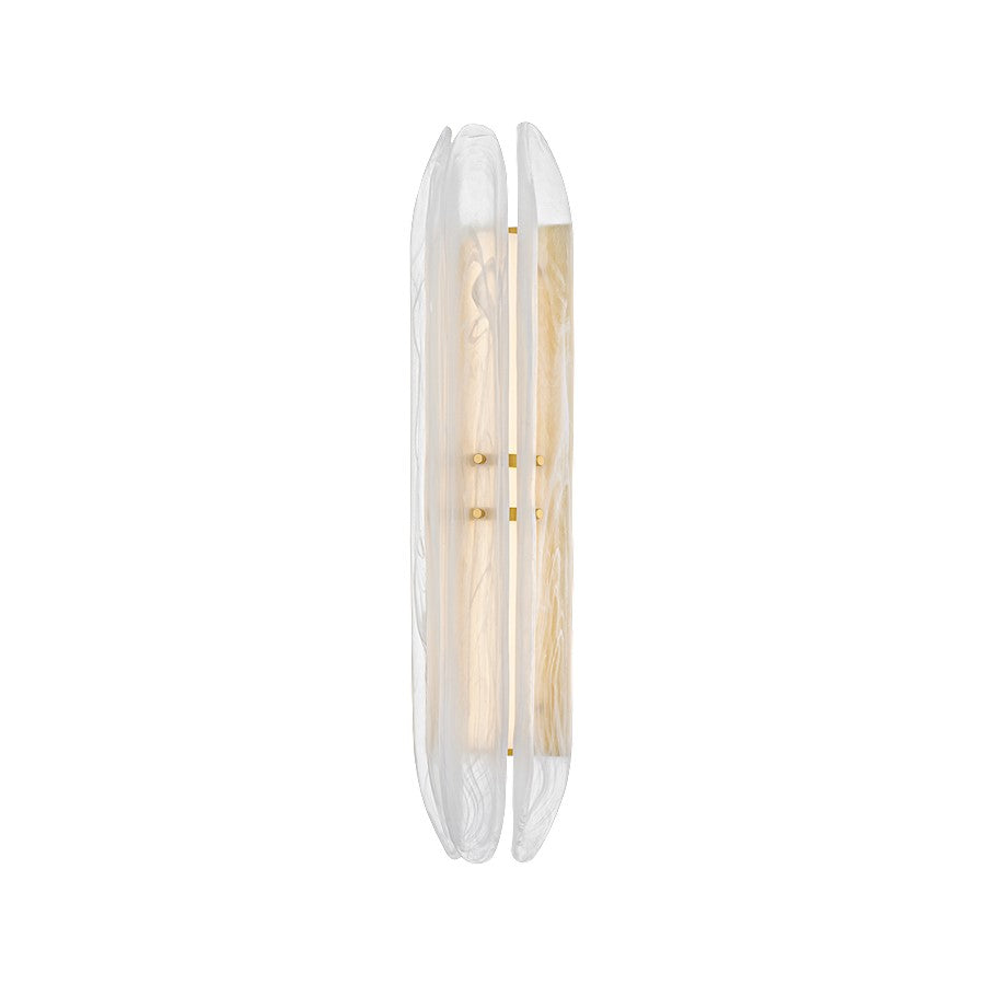Hudson Valley Westtown 1 Light Wall Sconce, Aged Brass/Piastre - 6822-AGB