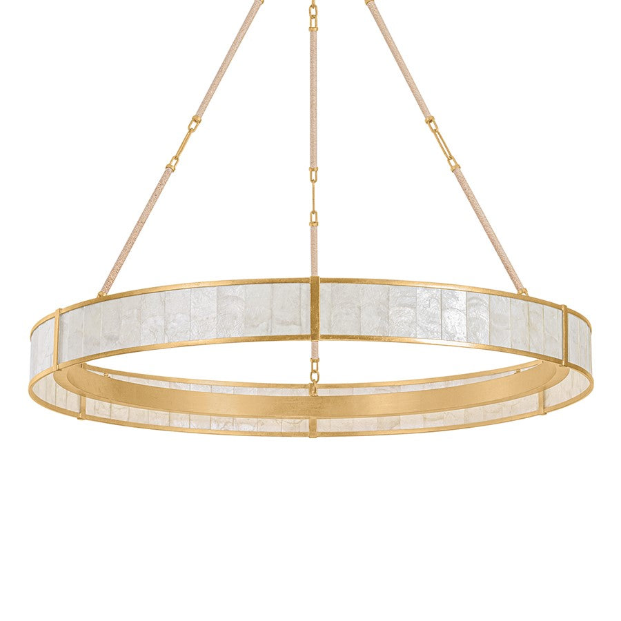Hudson Valley Halcott 1Lt 42" Chandelier, Vintage Gold Leaf - 6942-VGL