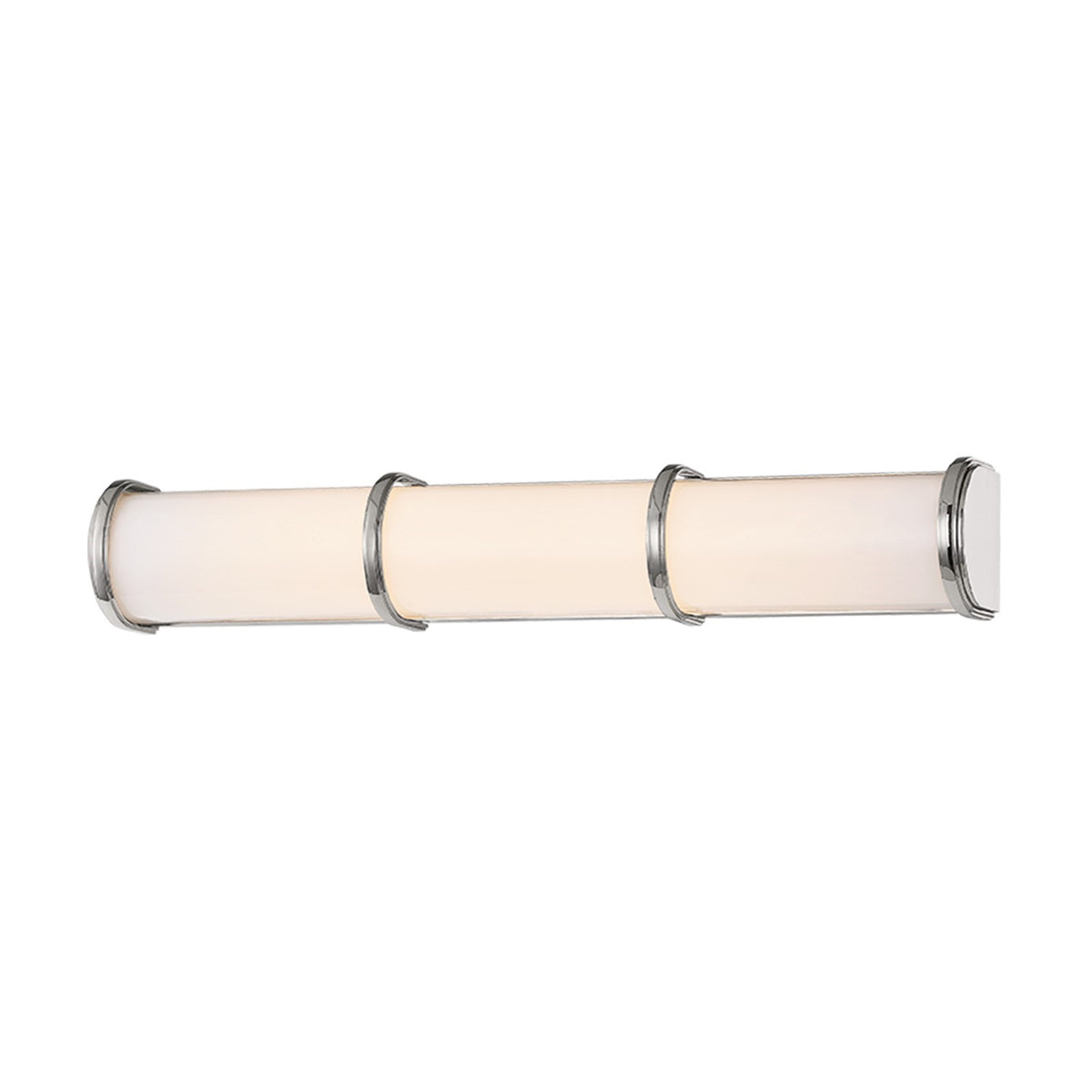 Hudson Valley Pine Plains 18in LED Vanity Light | Polished Nickel and Opal Glossy Glass | Bathroom & Powder Room | 18.25 x 3 in | Model 7117-PN