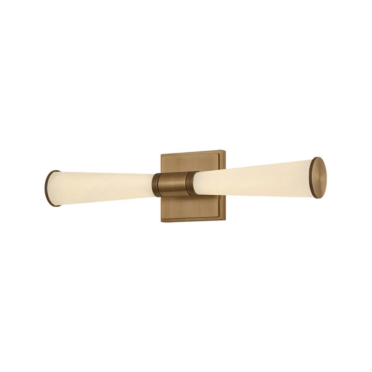 Hudson Valley Rockland Lake 18in 2-Light Vanity Light | Modern Patina Brass and Matte Cloud Glass | Bathroom Vanity | 4.25 x 18 in | Model 7319-PBR