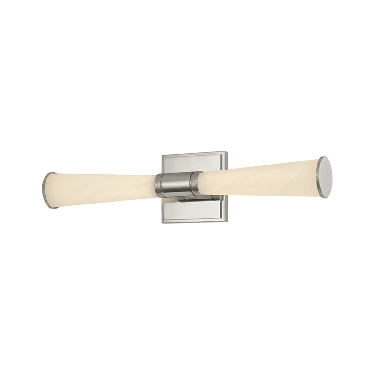 Hudson Valley Rockland Lake 18in 2-Light Vanity Light | Modern Polished Nickel and Matte Cloud Glass | Bathroom Vanity & Powder Room | Model 7319-PN