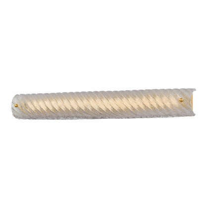 Hudson Valley Gretna 26in 1-Light Wall Sconce | Modern Aged Brass and Piastre Glass | Bathroom & Vanity Light | 3.5 x 26.25 in | Model 7826-AGB