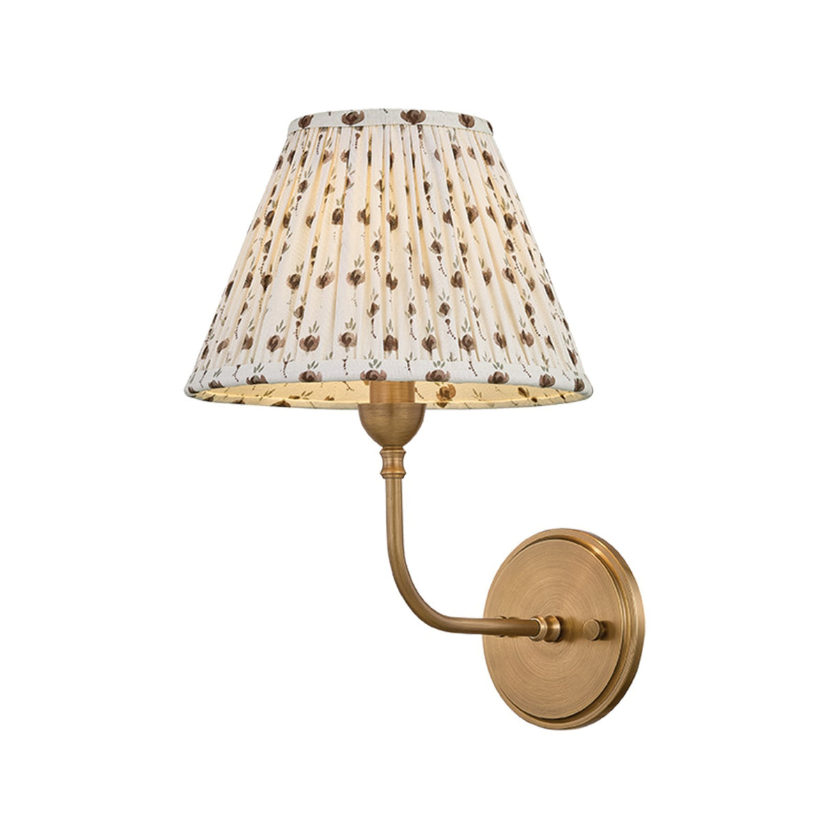 Hudson Valley Garnerville 9in 1-Light Wall Sconce | Whimsical Patina Brass and Primrose Red Textile | Bedroom & Hallway Accent | Model 9341B-PBR