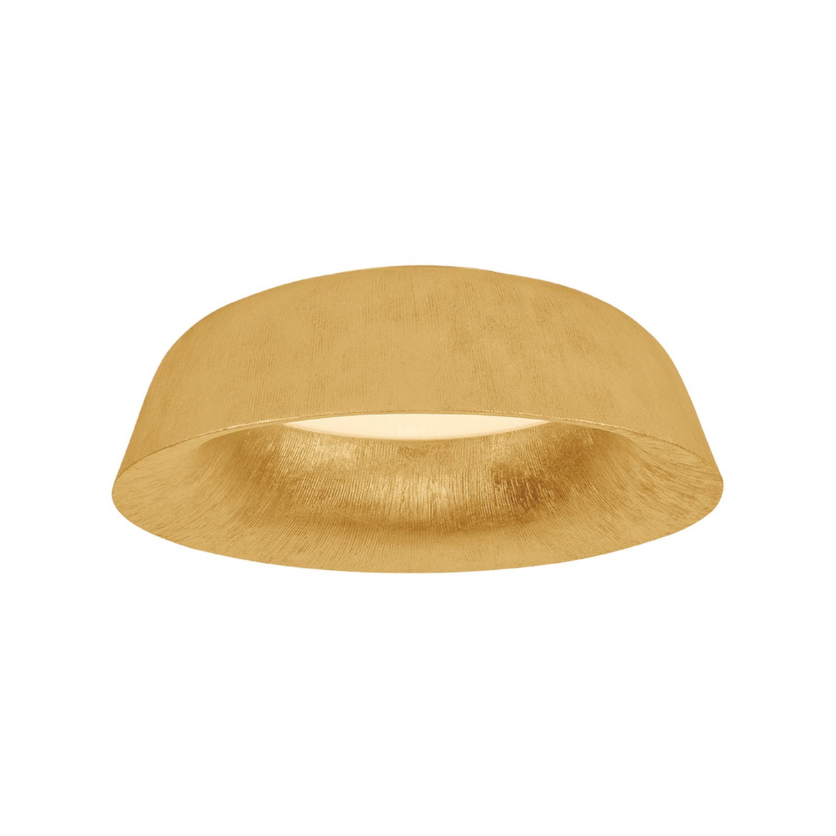 Hudson Valley Highmount 20in Flush Mount | Modern Vintage Gold Leaf and White Glass | Hallway & Bedroom | 20 x 6.5 in, Integrated LED | Model 9519-VGL