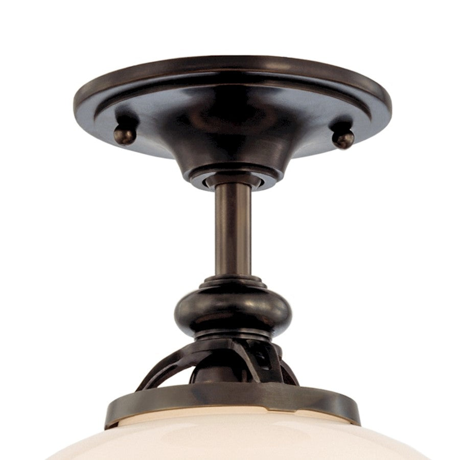 Hudson Valley Canton 1 Light Semi Flush, Old Bronze