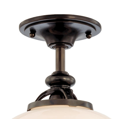 Hudson Valley Canton 1 Light Semi Flush, Old Bronze