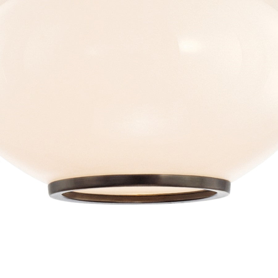 Hudson Valley Canton 1 Light Semi Flush, Old Bronze