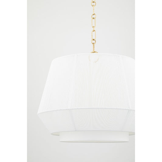 Pendant In Aged Brass/White