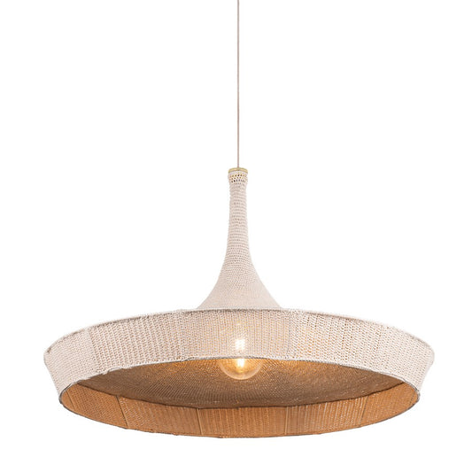 Mitzi Isola 1 Light 38" Pendant, Aged Brass/Cotton String - H1014701L-AGB