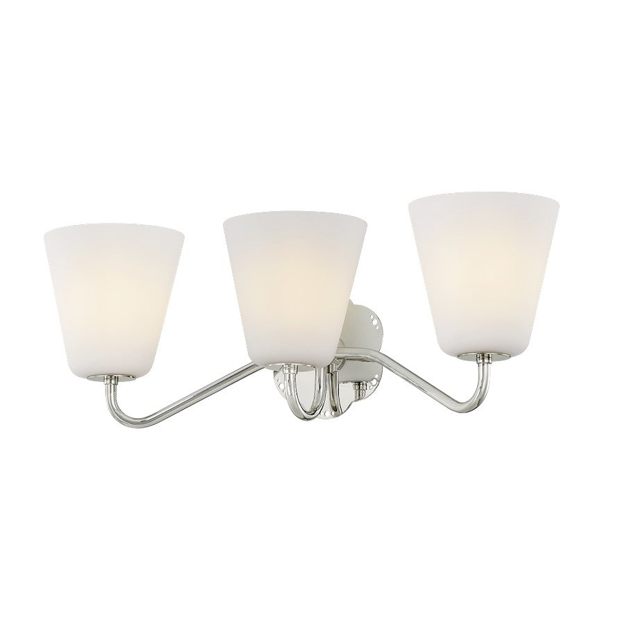 Mitzi Leonella 3 Light Bath and Vanity, Polished Nickel/Opal Matte - H1017303-PN