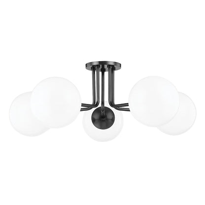 Mitzi Stella 5 Light Semi Flush, White