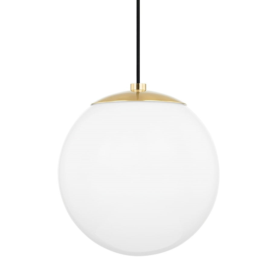 1 Light Large Pendant, White