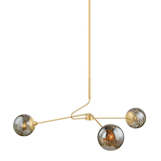 Mitzi NYLA 3 Light Chandelier, Aged Brass - H1057803-AGB