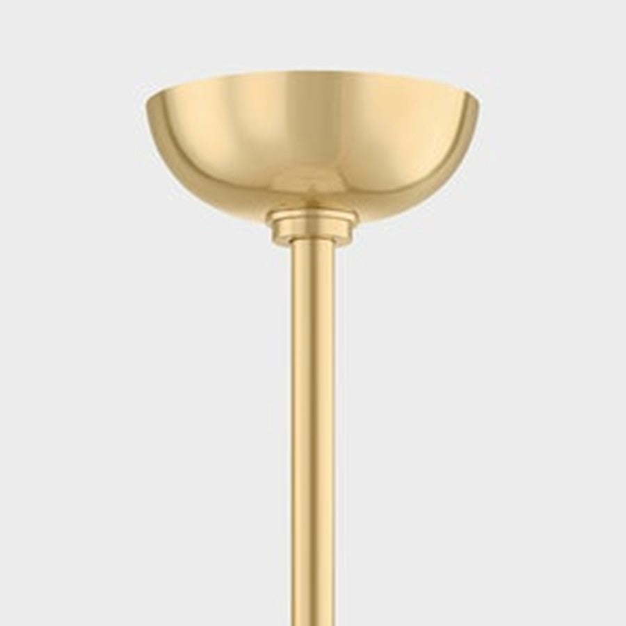 Mitzi Nyla 3 Light Chandelier, Aged Brass