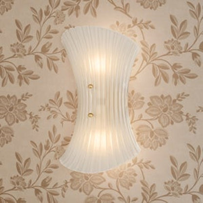 Mitzi Esmae 2 Light Wall Sconce, Aged Brass/Clear Etched